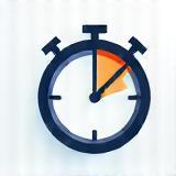 Stylized clock icon representing fast service